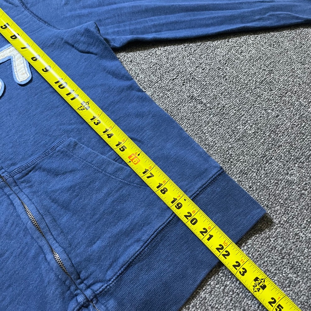 Aeropostale Zip Up Hoodie Size Large Blue 1987 Graphic Y2K Skater Sweatshirt - Picture 9 of 10